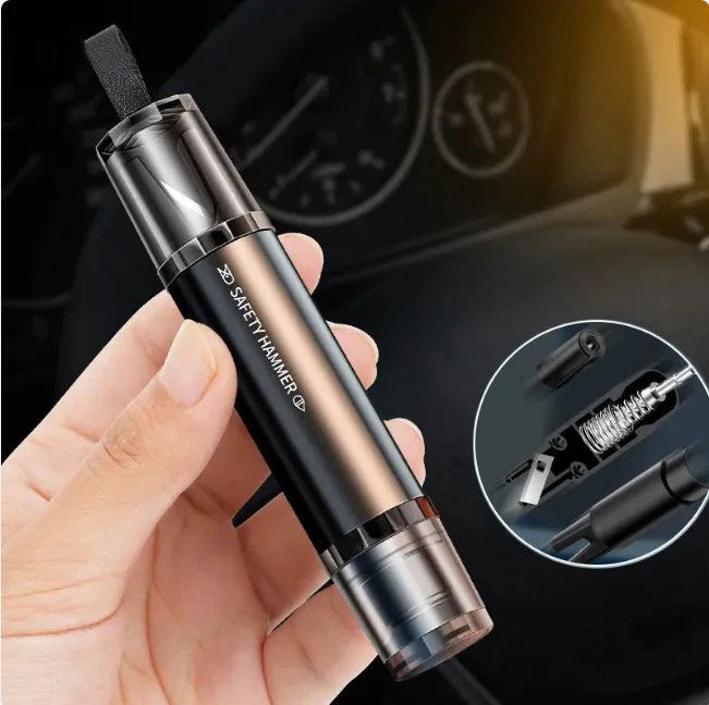 Dual Hero Safe Car Emergency Hammer & Seat Belt Cutter - Bellarte Enchanté Dual Hero Safe Car Emergency Hammer & Seat Belt Cutter